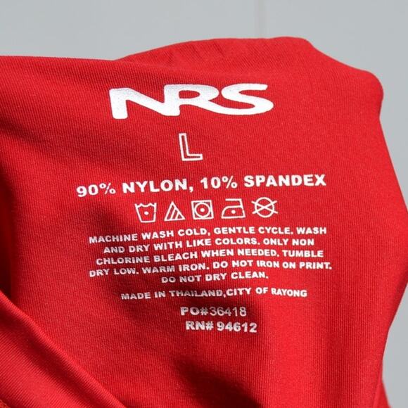 NRS Men's HydroSilk Rash Guard Shirt Size Large Red and Gray - Picture 5 of 5